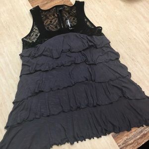 New Direction ruffle and lace tank top